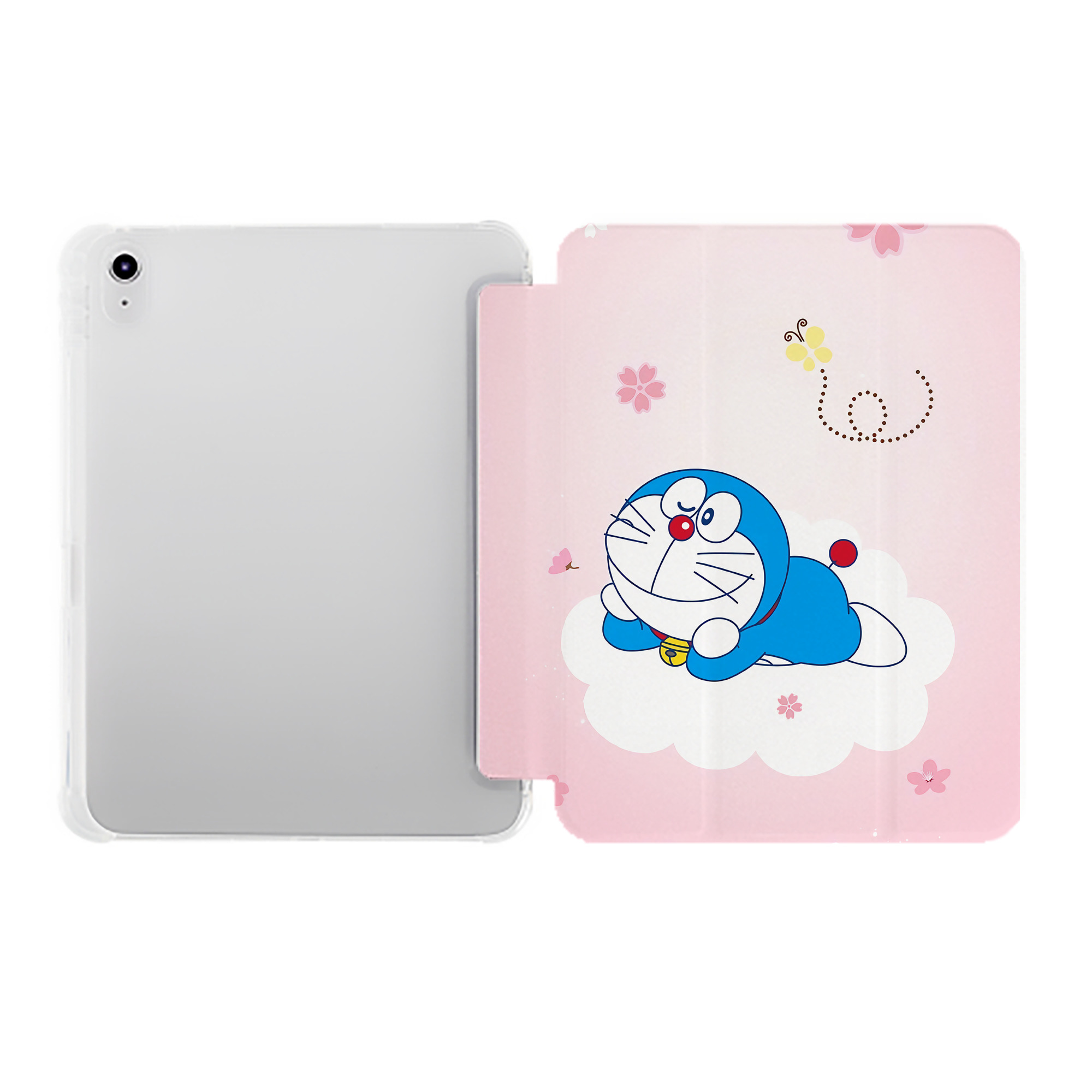 （画像用） ドラえもん Doraemon IPad ケース ペン収納付き 三つ折りスタンド PUレザー×シリコン 対応機種9.5/10.5/10.9インチ